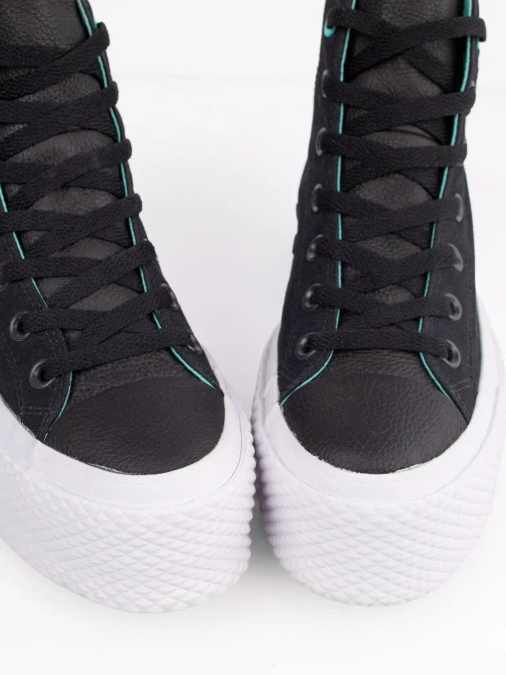 Converse All Star Lift 2X Surface Fusion Black Aqua Platform High Tops Sz 8